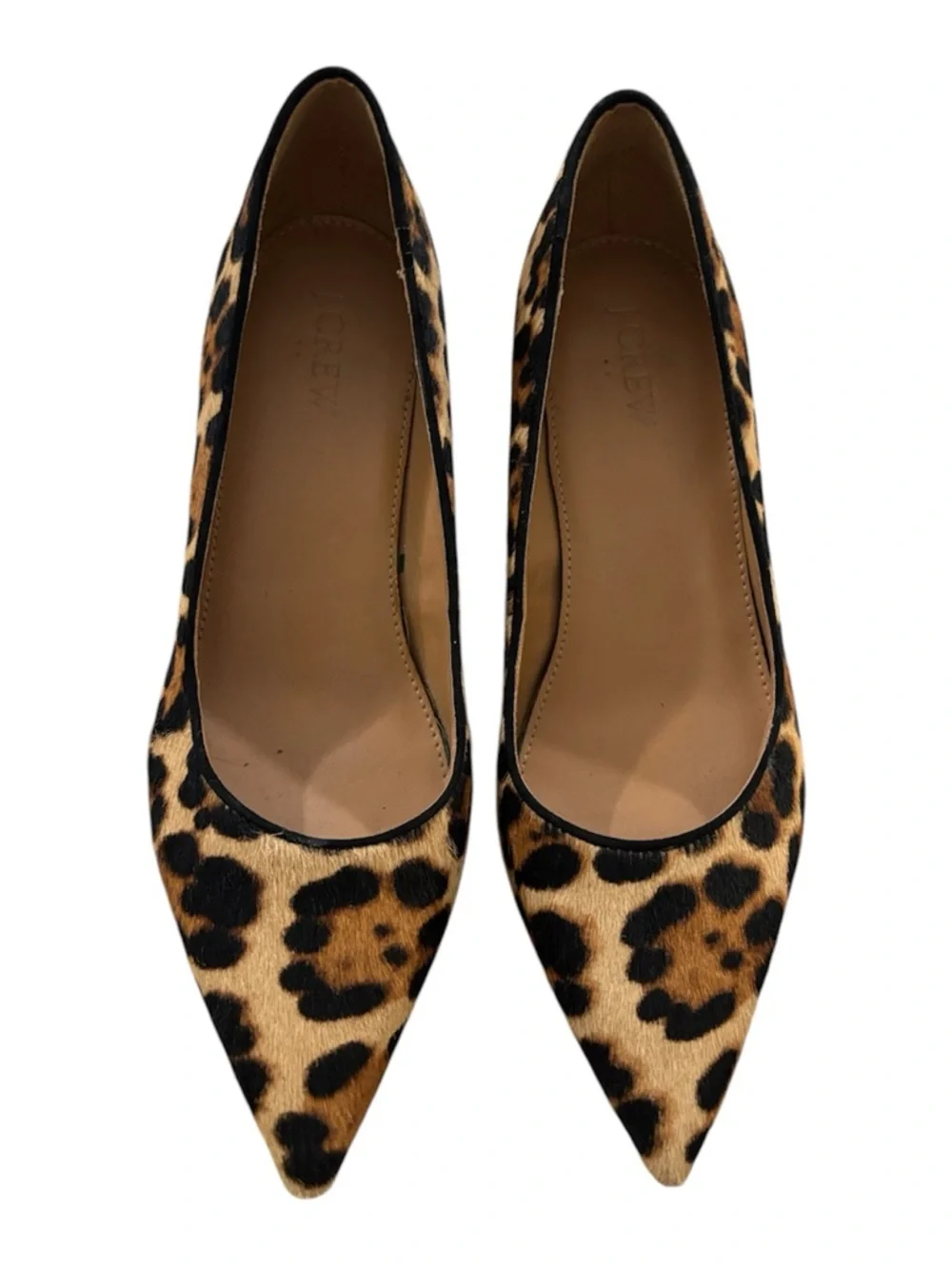 J. Crew Leopard Print Pointed-Toe Heels - Brown/Black Size 7‎
